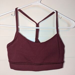 Lululemon Deep purple women's sports bra size 4. Razor back bra.